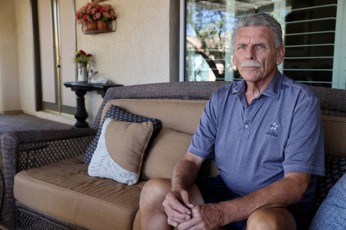 Retired Clark County Fire Department Capt. Jerry Bendorf at his Las Vegas home on Nov. 5, 2020. ...