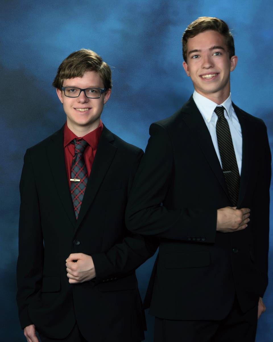 Spring Valley High School seniors Jacob Zabel, left, and Joseph Zabel are shown in a senior pic ...