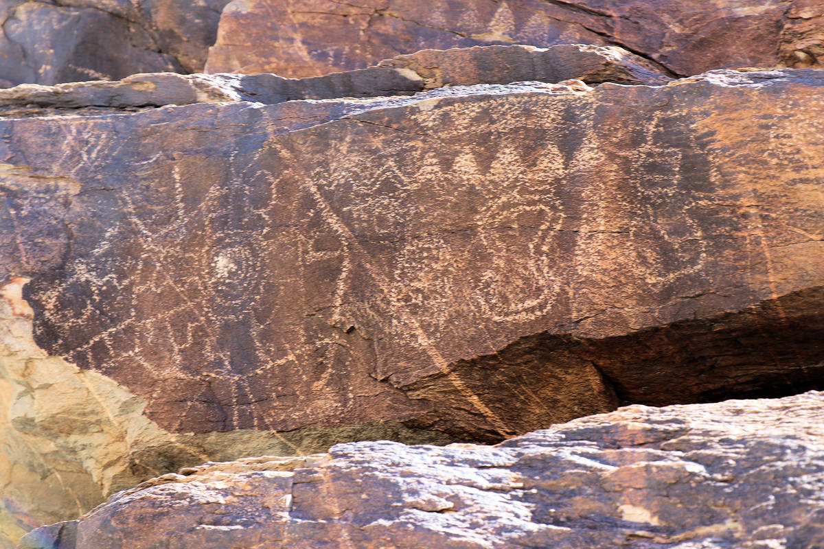 Petroglyphs can be found near Hiko Springs in the proposed Avi Kwa Ame National Monument.
