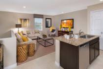 Cliffs at Dover by Beazer Homes is a collection of two-story town homes near Nellis Air Force B ...