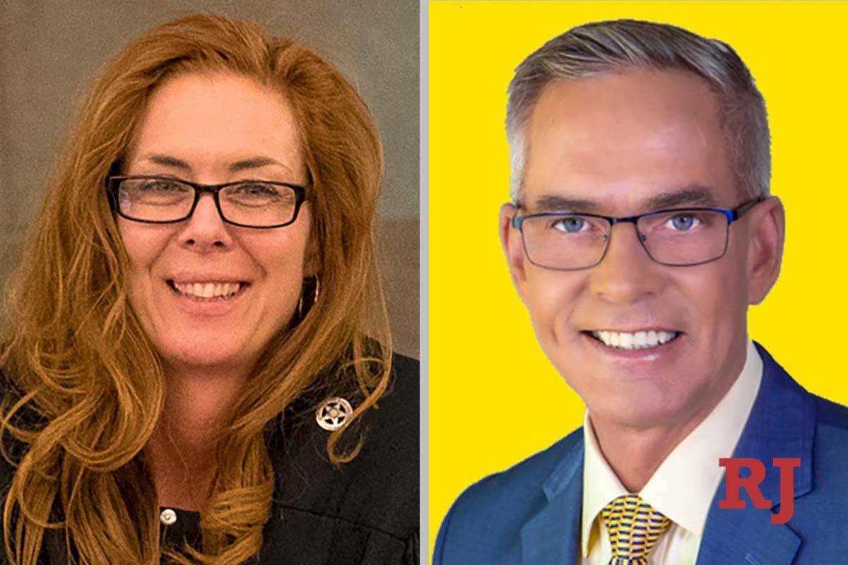 Heidi Almase and Jim Davis, candidates for Family Court Department X (Las Vegas Review-Journal/ ...