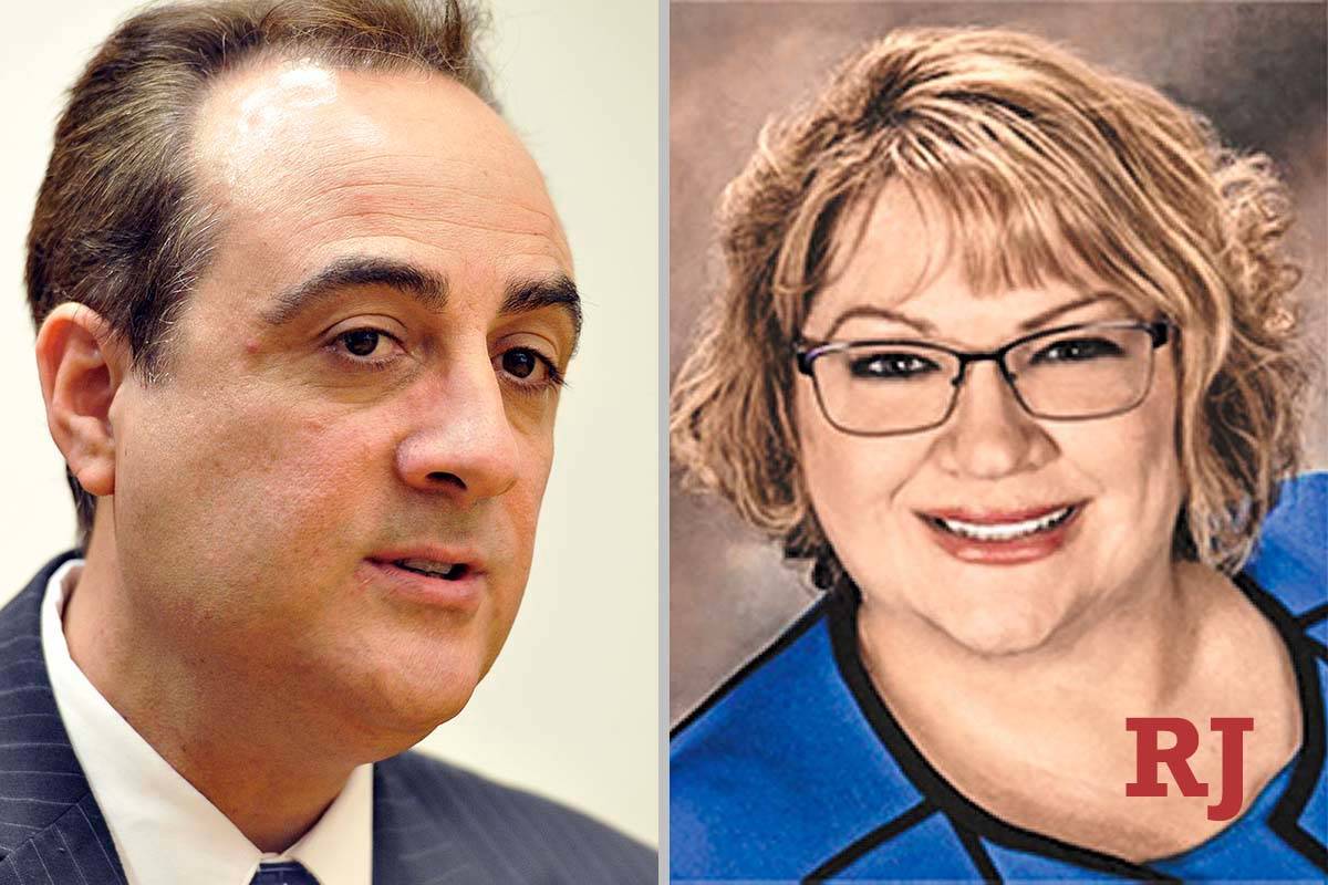 Bill Gonzalez and Dawn Throne, candidates for Family Court Department U (Las Vegas Review-Jour ...