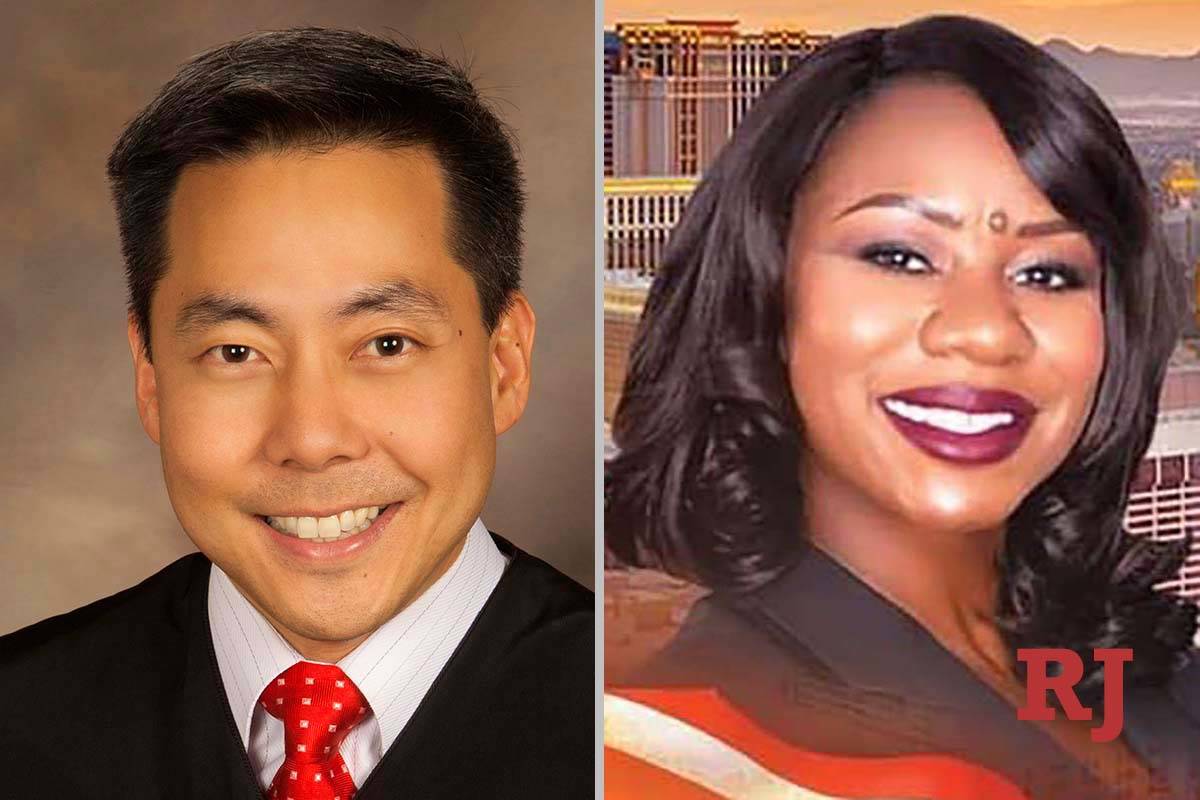 Chris Lee and Belinda Harris, candidates for North Las Vegas Justice Court Department 3 (Courte ...