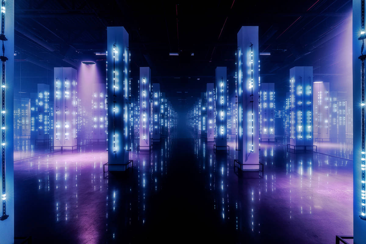“Cluster," a mix of light and advanced technology in an interactive, 360-degree experience, i ...