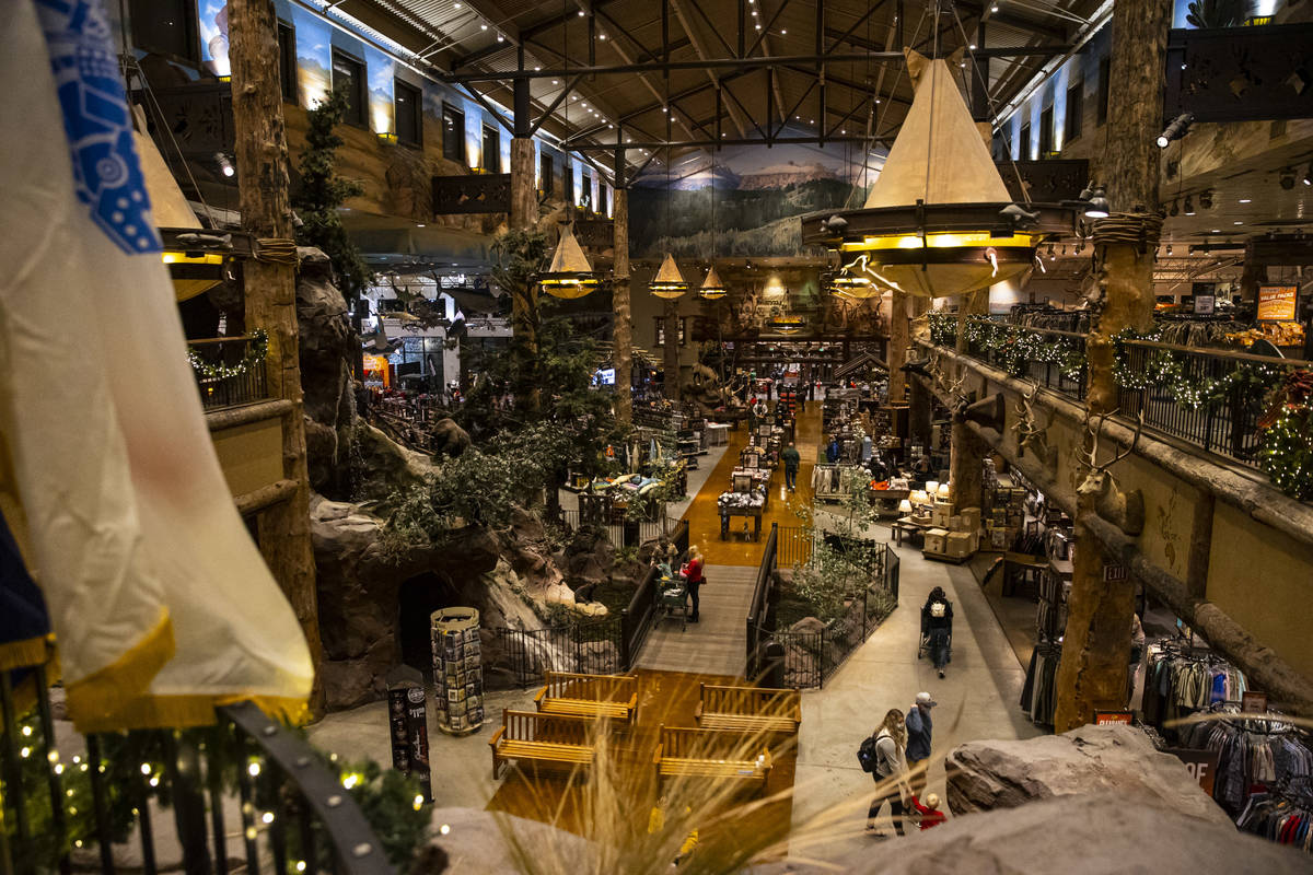 People shop at at Bass Pro Shops in Las Vegas on Saturday, Nov. 7