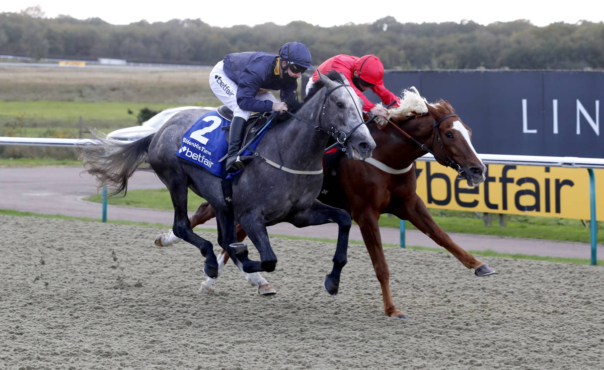 BidenHisTime and SuperTrump during the Betfair Race to the White House stakes. (BetFair)