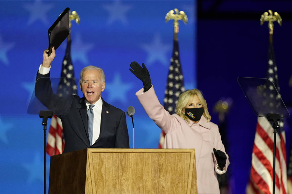 Democratic presidential candidate former Vice President Joe Biden and his wife Jill Biden, gest ...