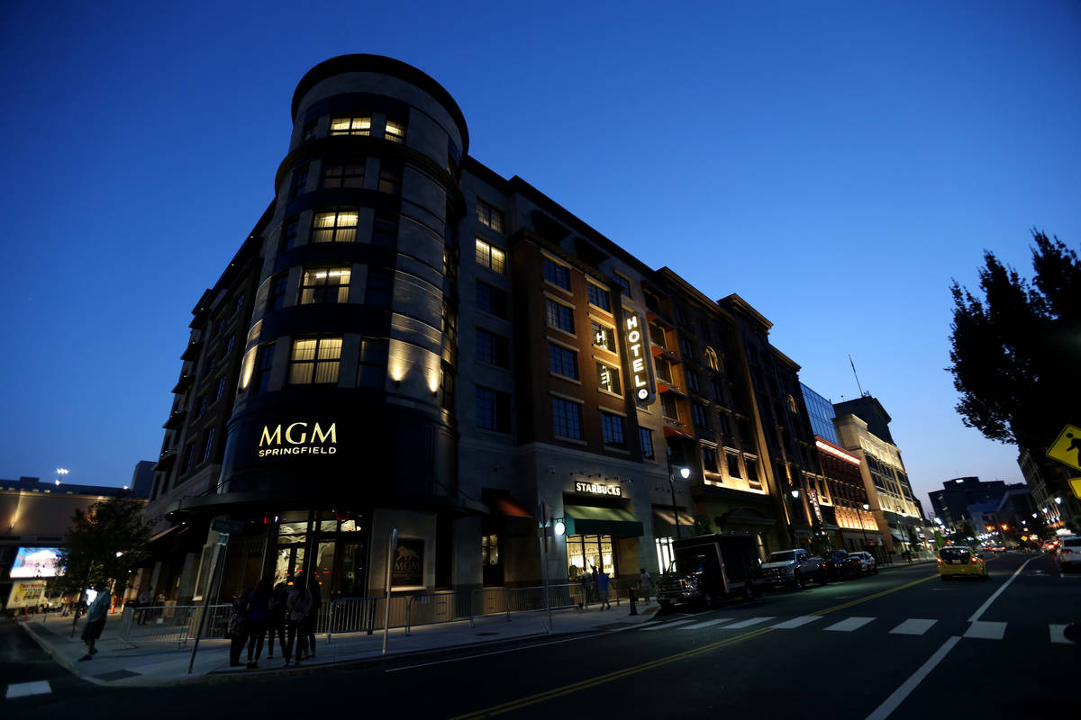 The MGM Springfield million casino in Massachusetts is seen Wednesday, Aug. 22, 2018. K.M. Cann ...