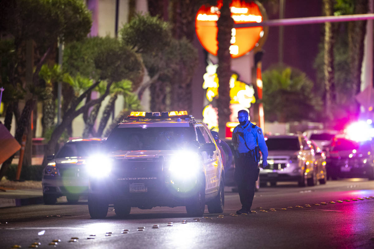 Las Vegas police respond to the scene at Circus Circus where multiple people were shot in Las V ...