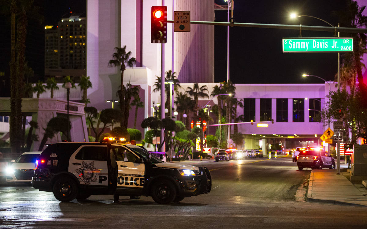 Las Vegas police respond to the scene at Circus Circus where multiple people were shot in Las V ...