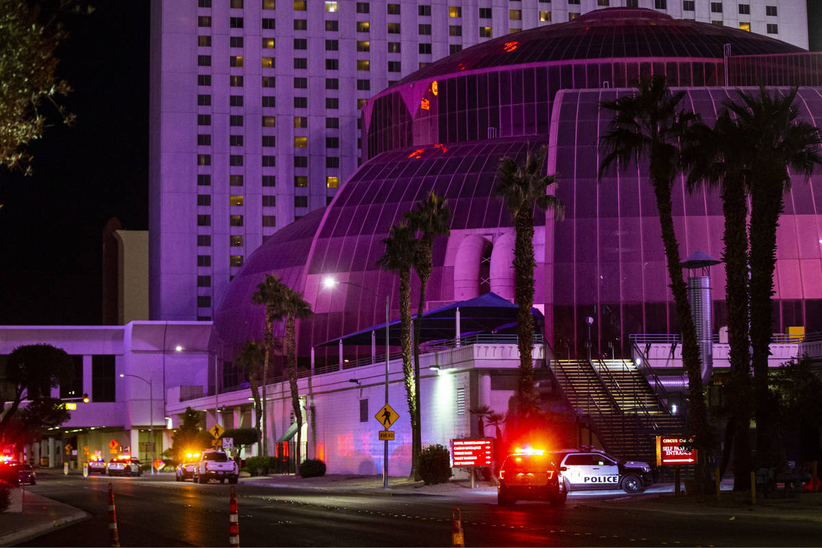 Las Vegas police respond to the scene at Circus Circus where multiple people were shot in Las V ...