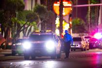 Las Vegas police respond to the scene at Circus Circus where multiple people were shot in Las V ...