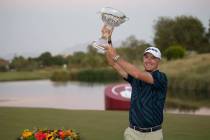 Martin Laird celebrates after winning the final round of the 2020 Shriners Hospitals for Childr ...