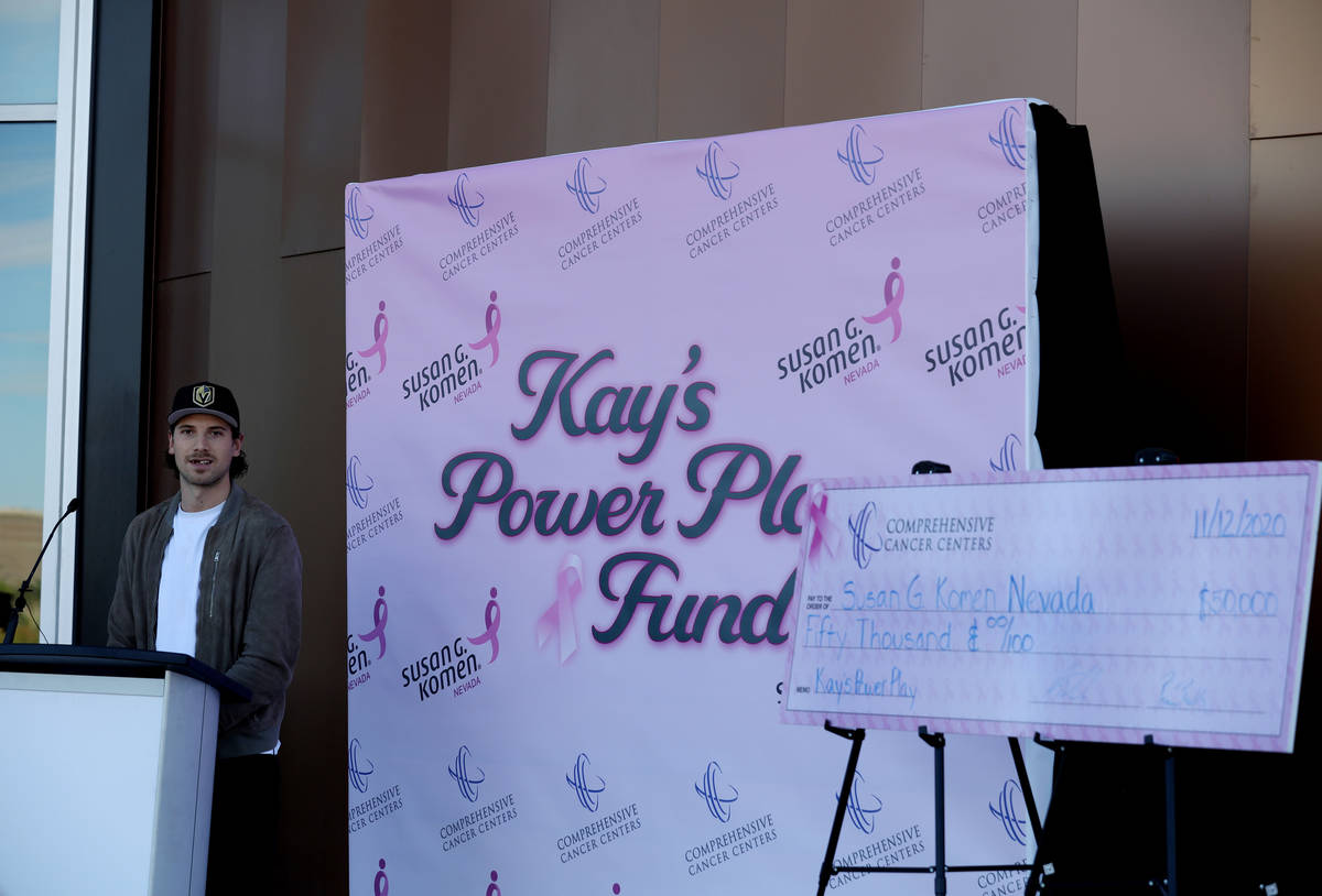 Golden Knights defenseman Shea Theodore announces the details and purpose of a new initiative " ...
