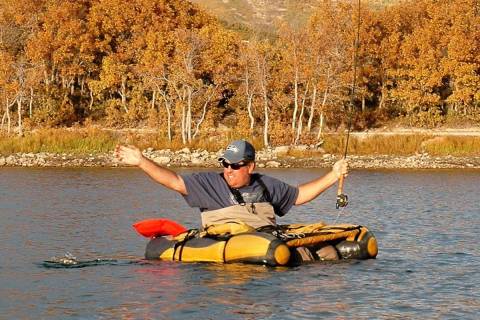 Trevis Lee of Henderson enjoys fly-fishing for trout on a cool fall day in the high country. Th ...