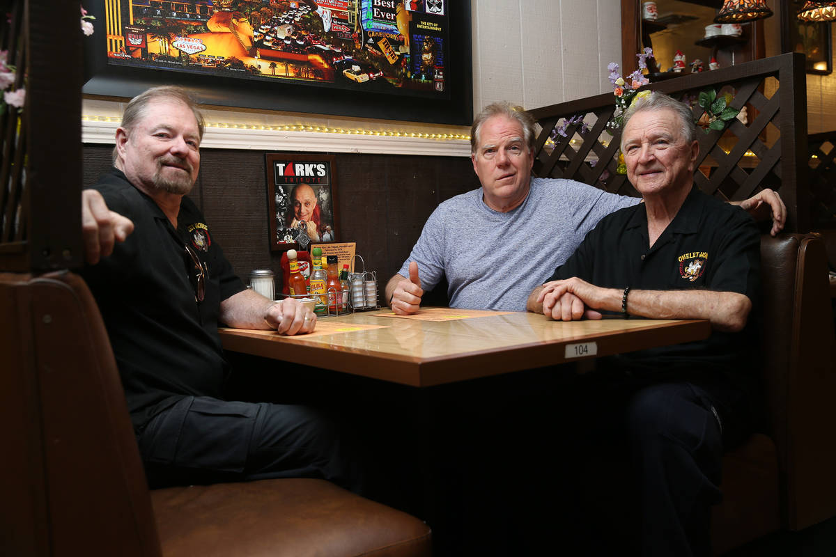 The Omelet House's Kevin Mills, center, with partners Fred Ostertag, left, and Michael McGowan. ...