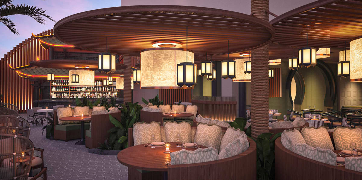 A rendering of Fuhu's patio at Resorts World. (Resorts World)