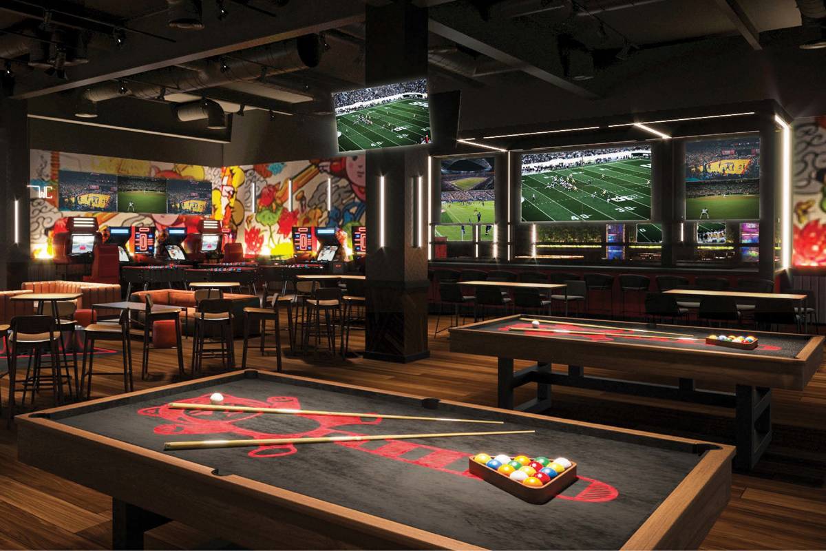 A rendering of social gaming bar RedTail at Resorts World. (Resorts World)