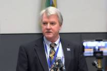 Kevin Dick, health officer for the Washoe County Health District, is seen in March 2020. (Bill ...