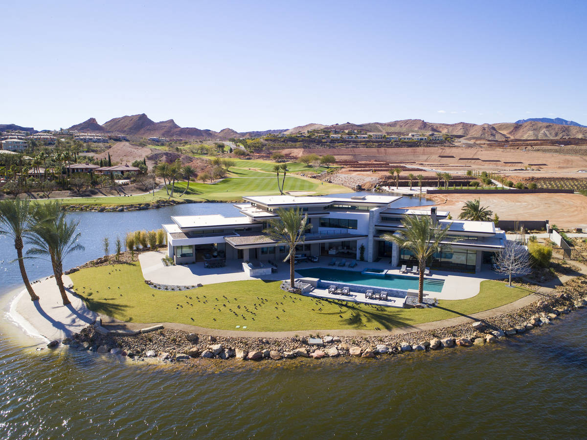 An 8,838-square-foot home at 23 Summer House Drive in Henderson's Lake Las Vegas community rece ...
