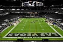 FILE- In this Sept. 21, 2020, file photo, the Las Vegas Raiders play against the New Orleans Sa ...