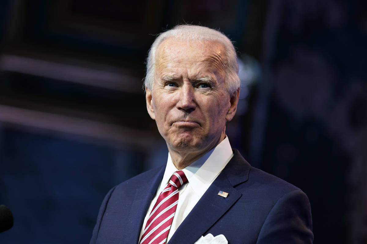 President-elect Joe Biden, accompanied by Vice President-elect Kamala Harris, speaks about econ ...