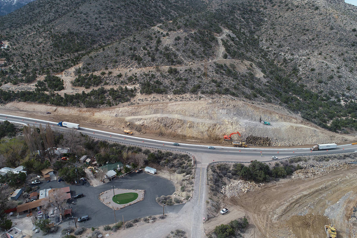 Crews wrapped up a $59 million widening project of state Route 160 between Las Vegas and Pahrum ...