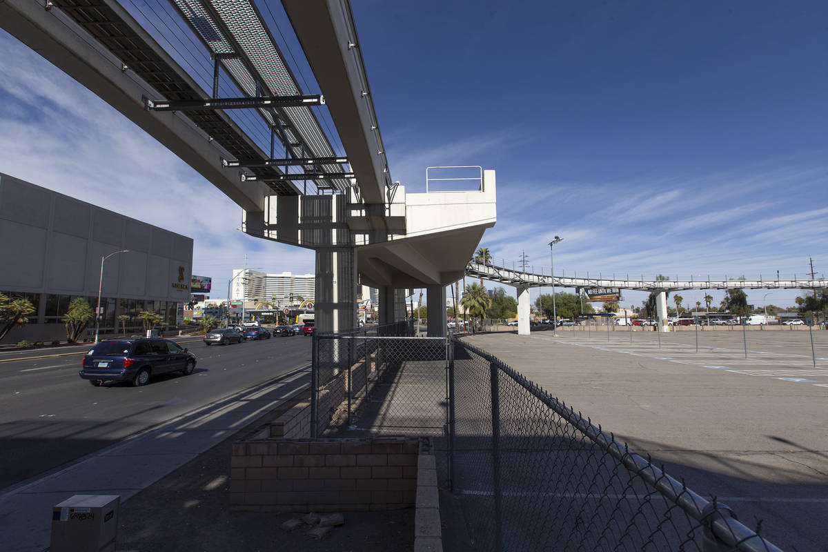 A parking lot near the intersection of Sahara Avenue and Paradise road, owned by the World Budd ...
