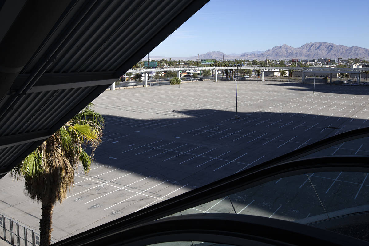 A parking lot near the intersection of Sahara Avenue and Paradise road, owned by the World Budd ...