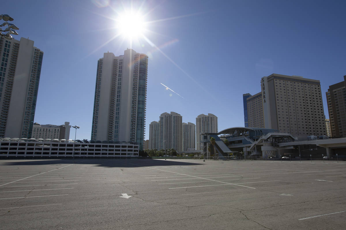 A parking lot near the intersection of Sahara Avenue and Paradise road, owned by the World Budd ...