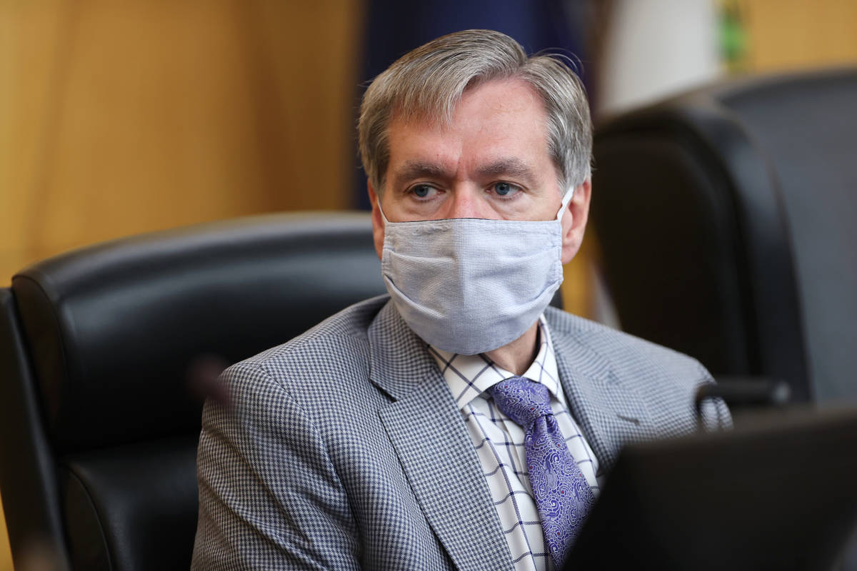 Hearing Officer Spencer Judd participates during the fact finding review in the death of David ...