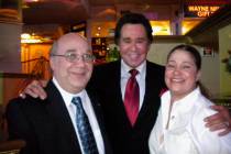 Alan Stamm, Wayne Newton and Tracey Davis are shown at the opening night of Newton's "Once Befo ...