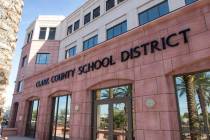 Clark County School District administration building at 5100 W. Sahara Ave. in Las Vegas (Revie ...