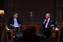 The Mob Museum Vice President of Exhibits and Programs Geoff Schumacher and former Mob defense ...