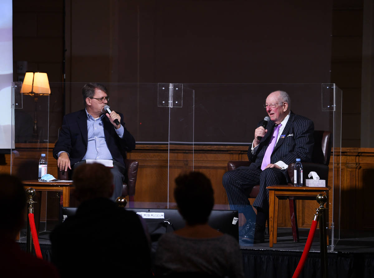 The Mob Museum Vice President of Exhibits and Programs Geoff Schumacher and former Mob defense ...