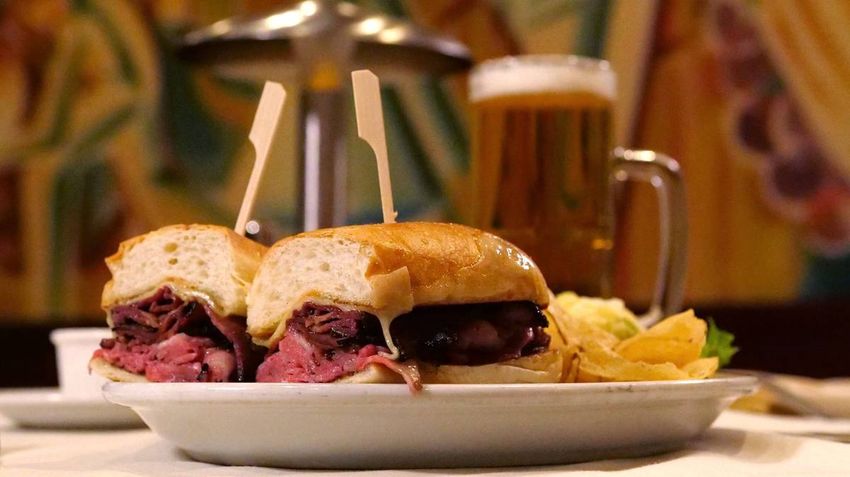 Lawry's prime rib sandwich. (Lawry's the Prime Rib)