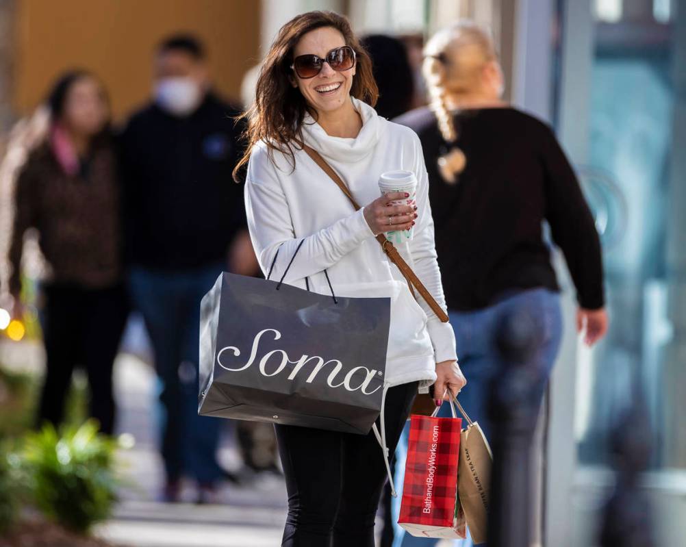 Shoppers search for Black Friday deals at The District on Friday, Nov. 27, 2020, in Henderson. ...