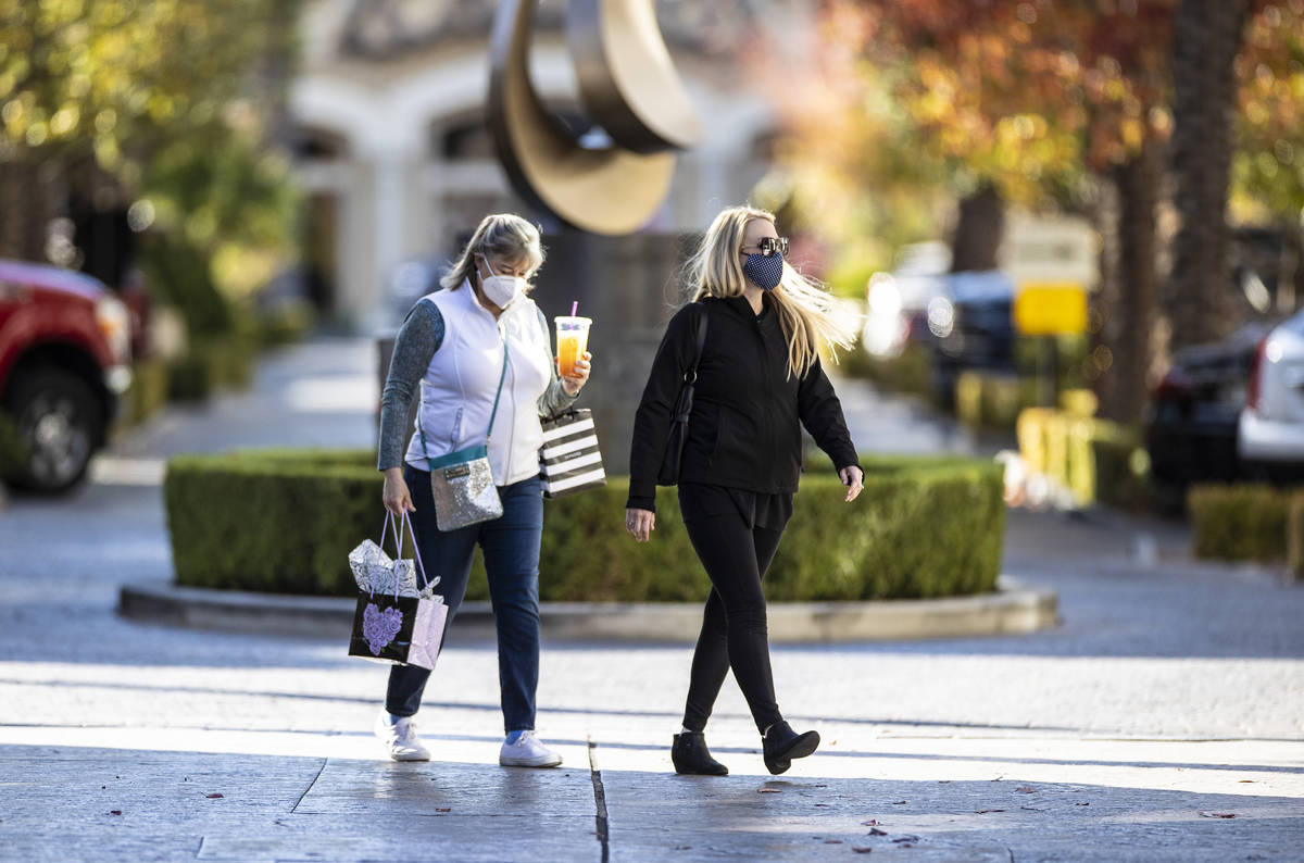 Shoppers search for Black Friday deals at The District on Friday, Nov. 27, 2020, in Henderson. ...