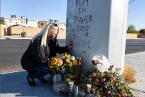Jennifer Krause, a mother of Brandon Krause, who was killed in a Nov. 10 car crash, visits Krau ...
