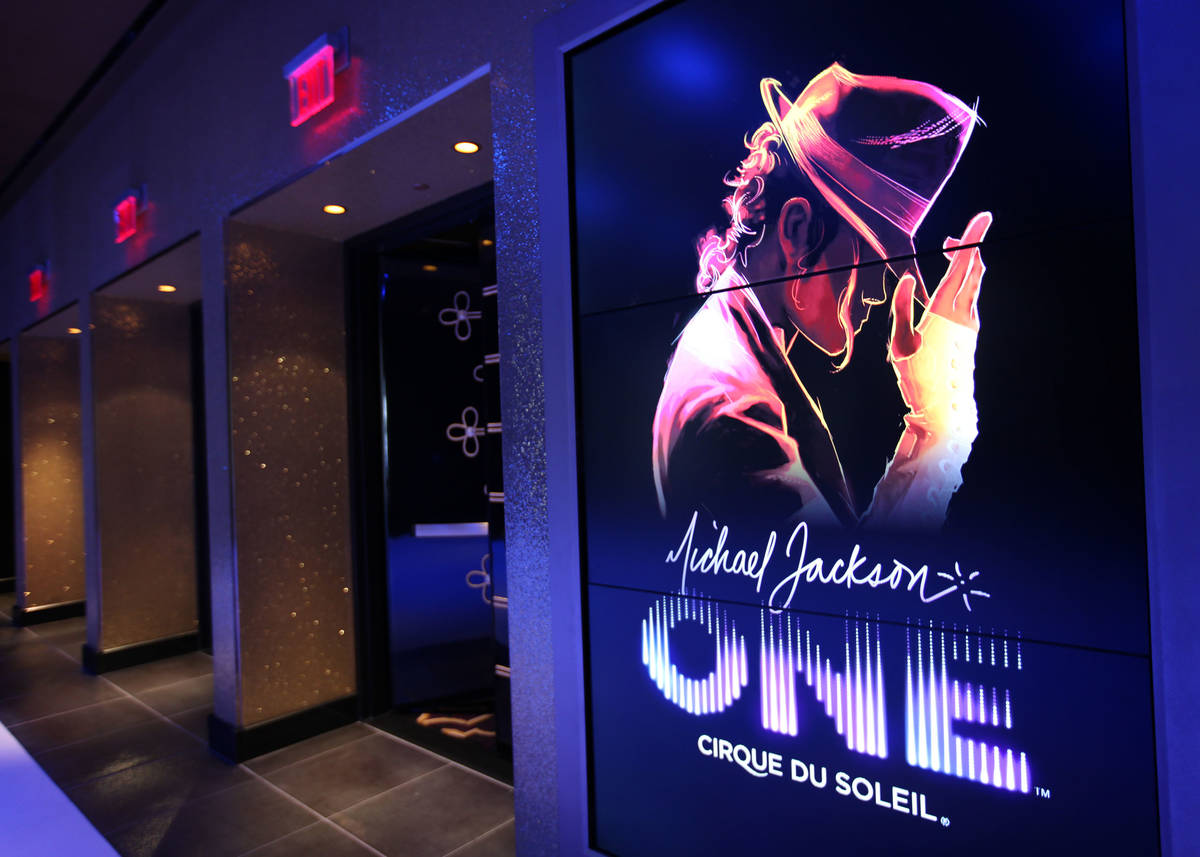 The entry leading into Cirque du Soleil's Michael Jackson One show at Mandalay Bay Resort and C ...
