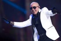 Pitbull performs during The Miss USA Pageant at Mandalay Bay Events Center on May 14, 2017, in ...