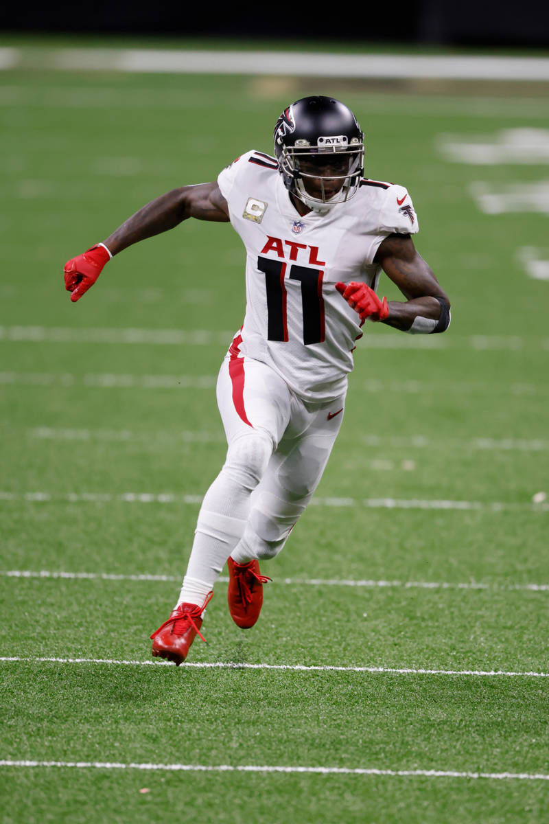 Atlanta Falcons wide receiver Julio Jones (11) during an NFL football game against the New Orle ...