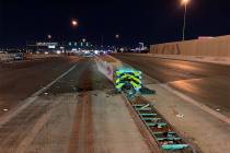 A motorcyclist died in a crash on U.S. Highway 95 in the Spaghetti Bowl on Sunday, Nov. 29, 202 ...
