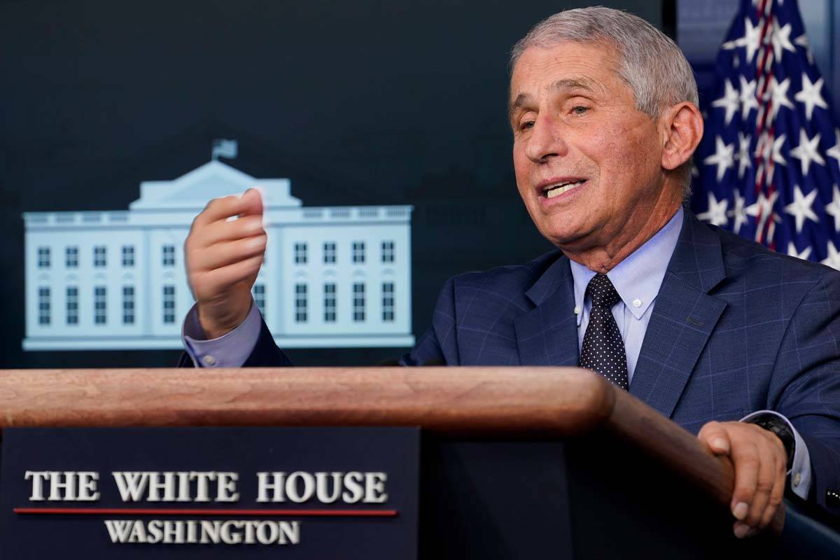 Dr. Anthony Fauci, director of the National Institute for Allergy and Infectious Diseases, spea ...