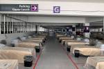 Hospital beds sit inside Renown Regional Medical Center's parking garage, which has been transf ...