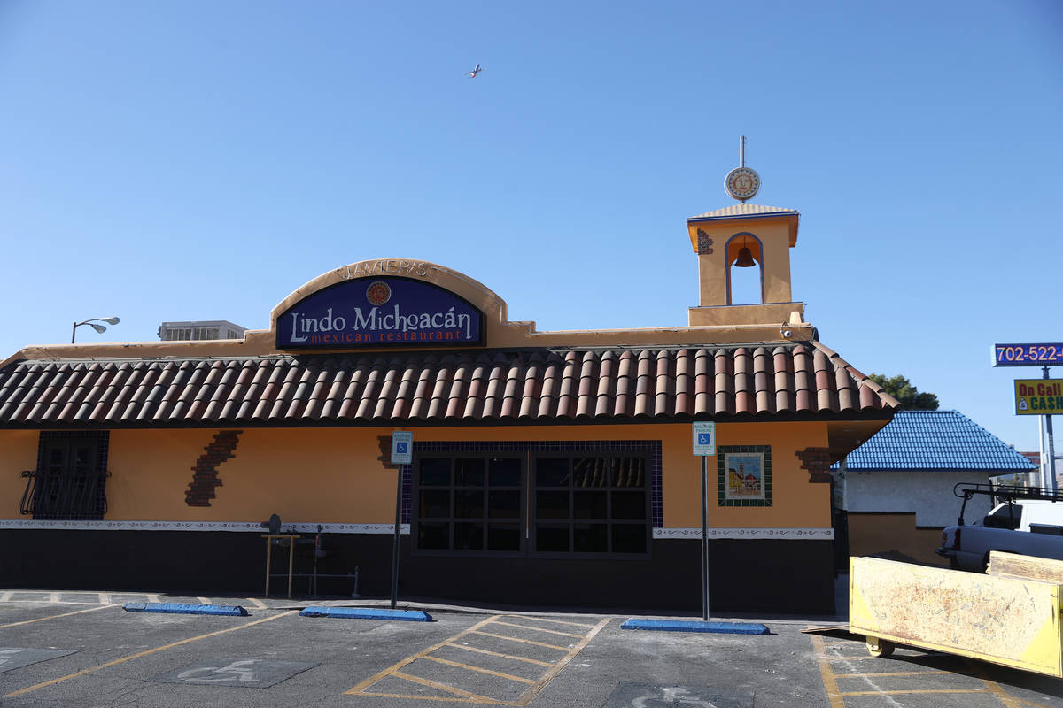 Lindo Michoacán, 2655 E Desert Inn Road, in Las Vegas on Tuesday, Dec. 1, 2020. (Erik Verd ...