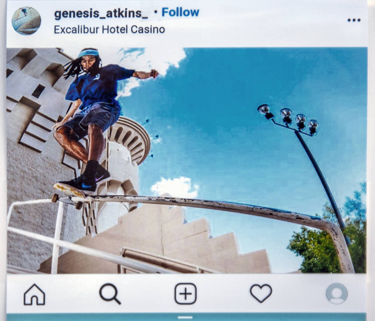Instagram page image of Genesis Atkins, a motorcyclist who was killed Sunday evening when struc ...