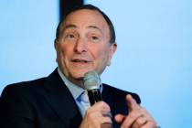 NHL Commissioner Gary Bettman speaks Wednesday, Jan. 9, 2019, during a news conference in Seatt ...