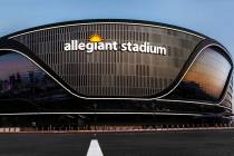 Allegiant Stadium on Wednesday, Aug. 26, 2020, in Las Vegas. (Benjamin Hager/Las Vegas Review-J ...