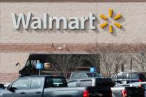 This March 17, 2020, photo shows a Walmart store in Mebane, N.C. Walmart says for the fourth ti ...